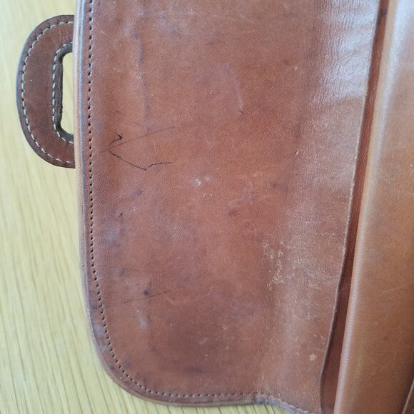 Vintage Dooney & Bourke AWL Brown Pebbled Leather Madison Clutch Wallet - Picture 9 of 15